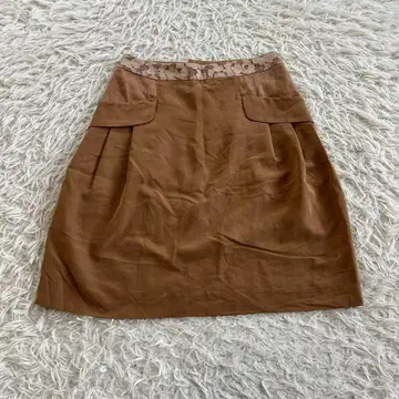 타이트 스커트 스커트 미니 스커트 레이스 스커트 카멜 M 사이즈