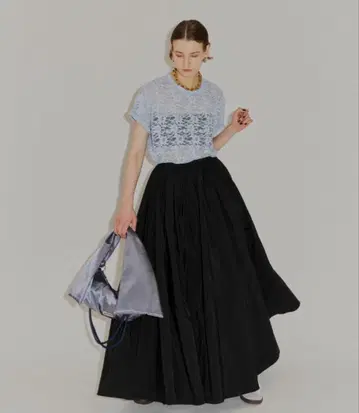 yae 볼륨 타프타 스커트