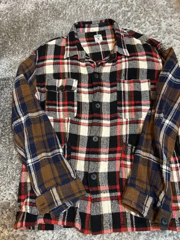 south2west8 체크 무늬 플란넬 셔츠 S 사이즈
