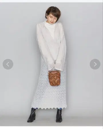 그레이 니트 롱 원피스