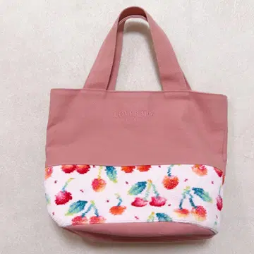 페일러 체리 도트 러브러리 토트백 페일 핑크