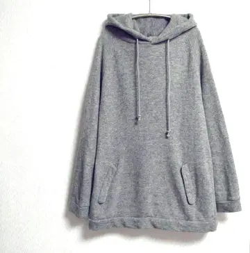 io 이오 아쉬페 프랑스 맨투맨 후드티 울 혼방 그레이