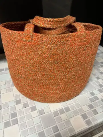 Earth Made 중형 바스켓백 오렌지 계열