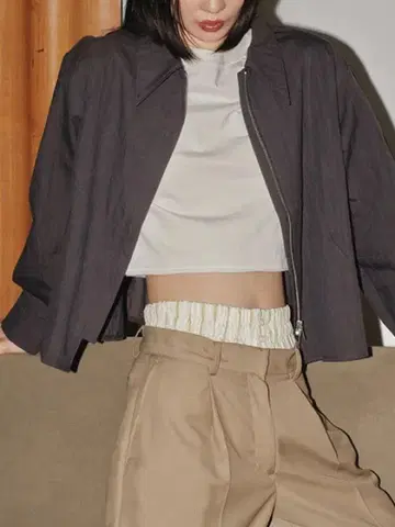 todayful 워셔블 지퍼 블루종 36