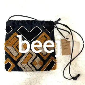 [택 포함 새상품] beej 비지 벨로아 복슬복슬 복조리 숄더 자수