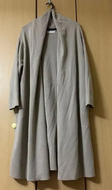 플라주 울 100% 롱 가운 가디건 니트 겉옷