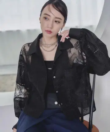 HARE 패치워크 레이스 셔츠