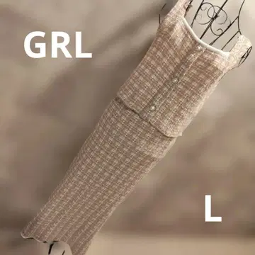 GRL 트위드 셋업 L 사이즈 그레일