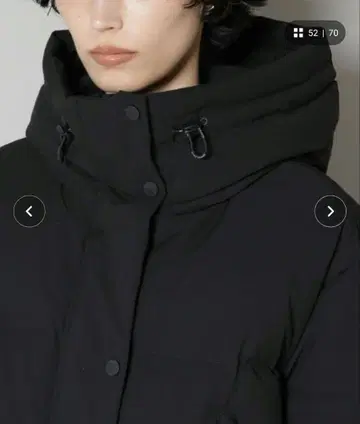 새상품급 NANO universe 솔로텍스 A라인 다운 블랙