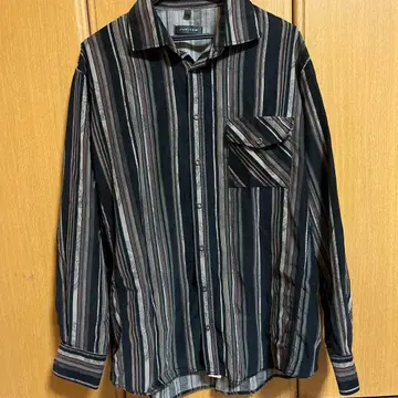 스트라이프 긴팔 셔츠