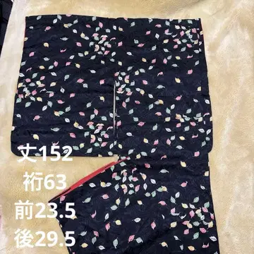 순수 실크 기모노 코몬 블랙