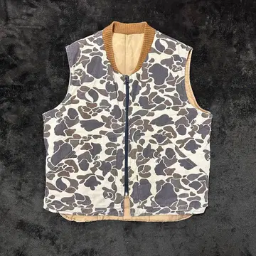 카모플라쥬 패턴 집업 베스트