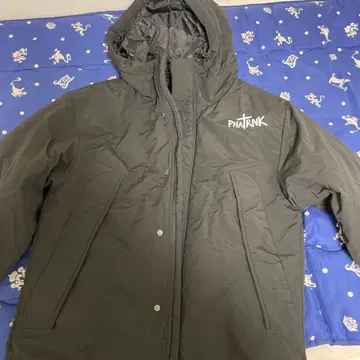 PHATRNK 후드 부착 다운 자켓 블랙