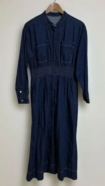 SHIPS any 셔링 데님 포켓 원피스