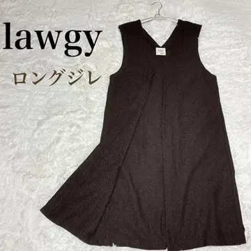 lawgy 라브지 브라운 롱 베스트 프리 사이즈 가을/겨울 헤링본