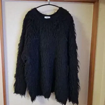 콜라주 개럴개런트 부클레 기모 가디건 블랙