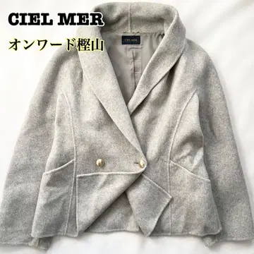 [골드 버튼 캐시미어] CIEL MER 온워드 카시야마 울 코트 그레이