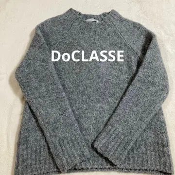 DoCLASSE 양모 알파카 혼방 래글런 소매 촉촉 니트 스웨터