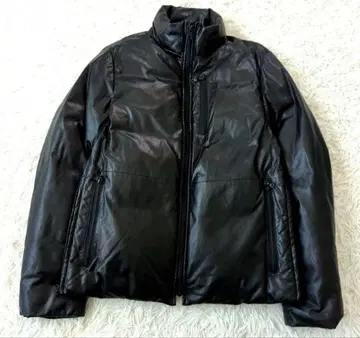 레어 띠어리 다운 자켓 램 가죽 블랙 38