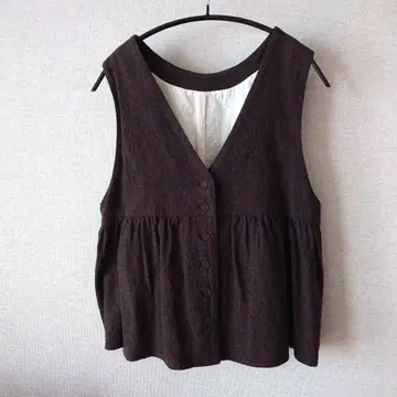 사만사 모스모스 울 혼방 전후 착용 개더 베스트