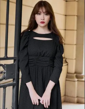 herlipto Jacquard Cut-Out Chiffon Dress