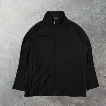 블랙 지퍼 자켓 DOG HYNTING 제 로고 긴팔 구제 의류