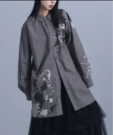kOhAKU 스플래쉬 페인트 셔츠