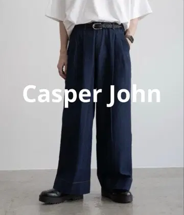 Casper John 13온스 와이드 데님 팬츠 인디고 블루