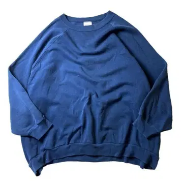 [ 90s ] USA제 Hanes 무지 맨투맨 속기모 네이비 4XL