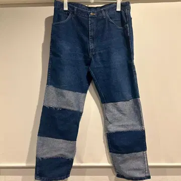 Wrangler 패치워크 데님 팬츠 36 x 32
