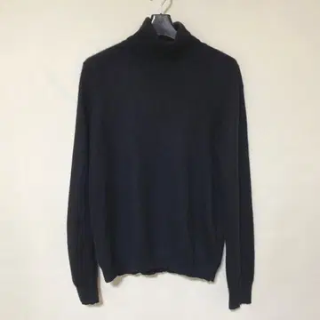 유니클로 캐시미어 100% 터틀넥 스웨터 L 블랙 DMW