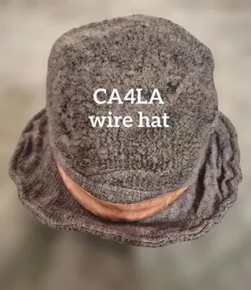 CA4LA 와이어 햇 차콜 x 가죽