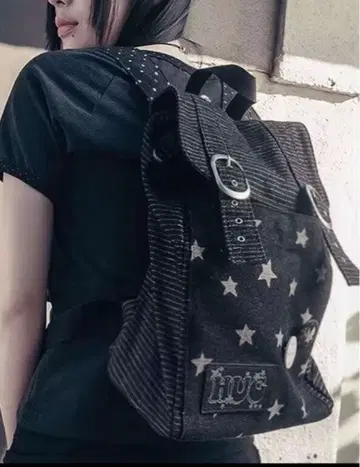 hugyourskin 백팩 별 패턴 블랙 무신사