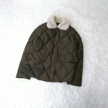 me+em select 퍼 포함 퀼팅 자켓 F 올리브