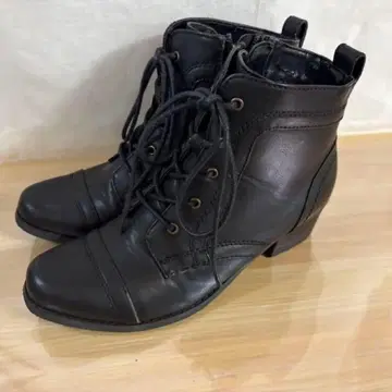 썸띵 에드윈 블랙 23.5cm 사이드 지퍼 부츠