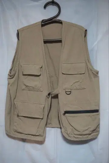 베이지 낚시용 조끼 M