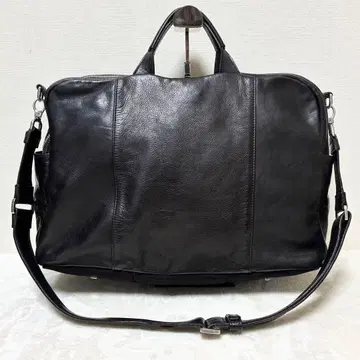 새상품급 aniary 3way 숄더백 비즈니스 백 블랙 천연 가죽