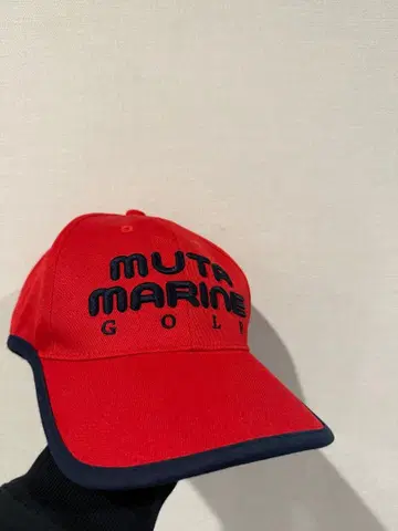 MUTA MARINE 골프 캡 레드