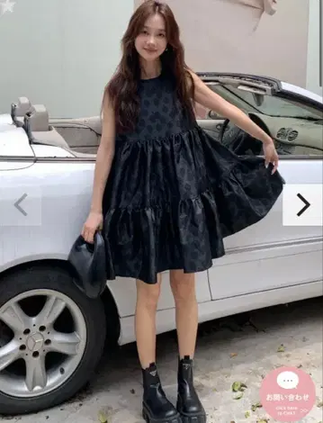 FLOWER JACQUARD NS TIERED DRESS