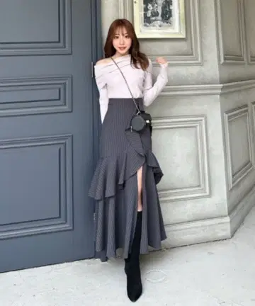 rienda 리엔다 프릴 슬릿 하이웨스트 스커트 숏팬츠