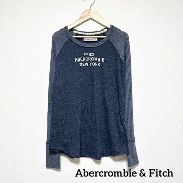 Abercrombie & Fitch 아바클로 로고 긴팔 티셔츠 S