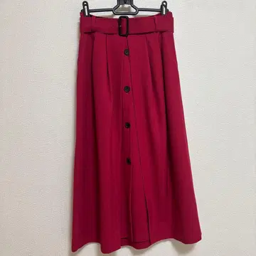 DRWCYS 플레어 스커트 벨트 포함