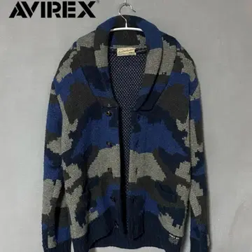 AVIREX 아비렉스 카우친 밀리터리 카모플라주 가디건