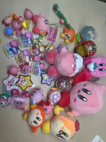 커비 스트랩 봉제 인형 세트