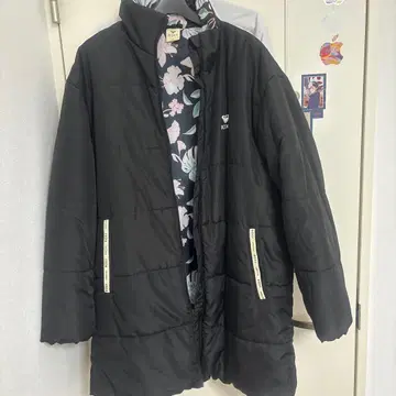 ROXY 충전솜 롱 코트 블랙 XL