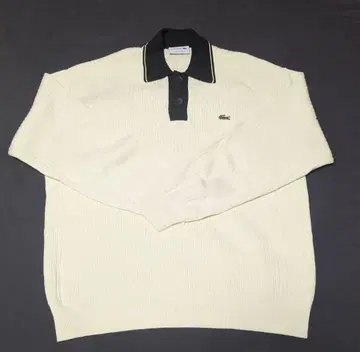 LACOSTE 프랑스제 리브 니트 피케 셔츠