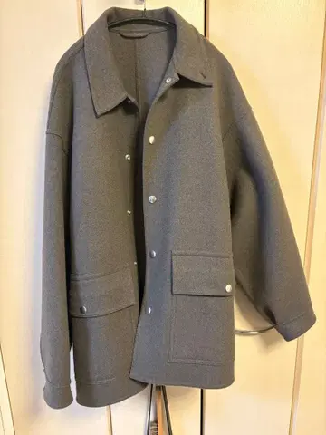 새상품급 H BEAUTY&YOUTH 울 믹스 멜톤 커버올 자켓