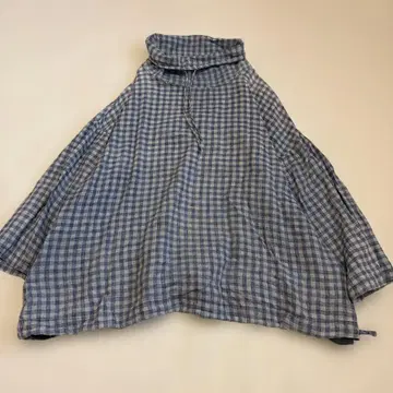 네스트로브 nest robe 체크 무늬 린넨 하이넥 풀오버