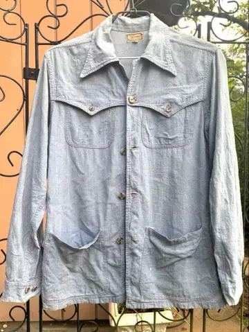 40s McGregor 커버올 라이트 블루 샴브레이 셔츠