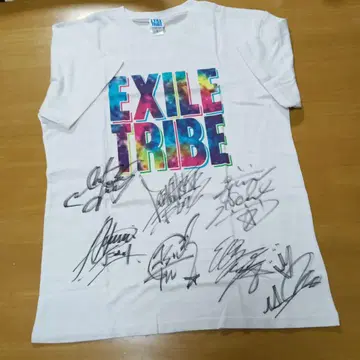 미사용 새상품 2013년 EXILE TRIBE 친필 사인 T셔츠 L